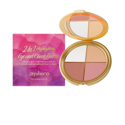 Zephoco Highlighter Eyeshadow and Blush Palette